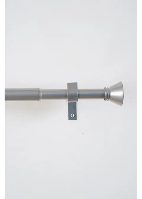 Ausziehbare Gardinenstange mit Endstück in silber von vorne - bonprix Ausziehbare Gardinenstange mit Endstück in silber von vorne - bonprix