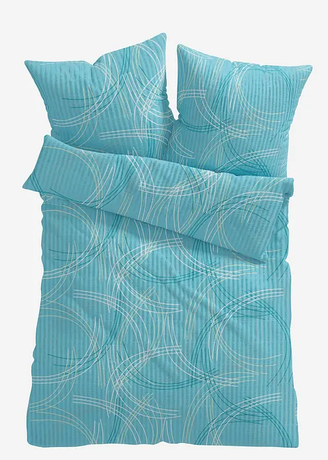 Bettwäsche mit grafischem Design in blau von vorne - bonprix Bettwäsche mit grafischem Design in blau von vorne - bonprix