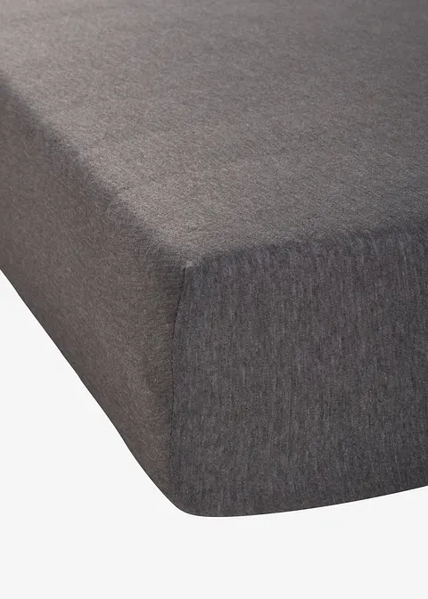 Spannbettlaken in Leinen-Optik in grau - bonprix Spannbettlaken in Leinen-Optik in grau - bonprix