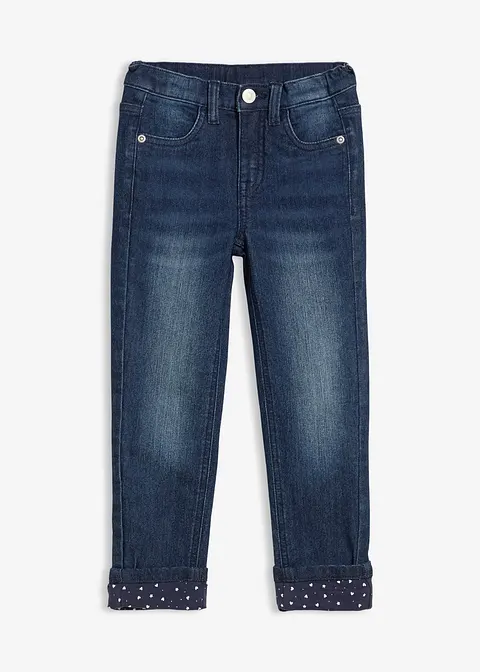 Thermojeans mit Jerseyfutter Slim Fit in blau von vorne - bonprix Thermojeans mit Jerseyfutter Slim Fit in blau von vorne - bonprix