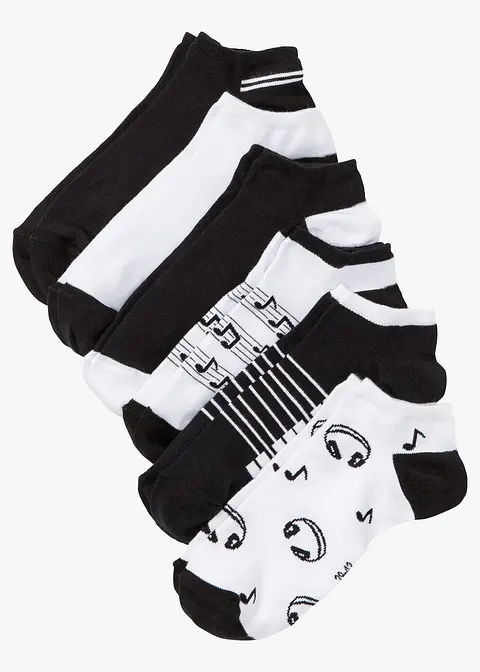 Kurzsocken mit Bio-Baumwolle (6er Pack) in schwarz von vorne - bonprix Kurzsocken mit Bio-Baumwolle (6er Pack) in schwarz von vorne - bonprix