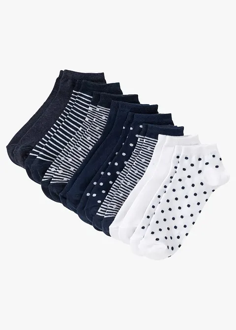 Sneakersocken mit Bio-Baumwolle (8er Pack) in blau von vorne - bonprix Sneakersocken mit Bio-Baumwolle (8er Pack) in blau von vorne - bonprix