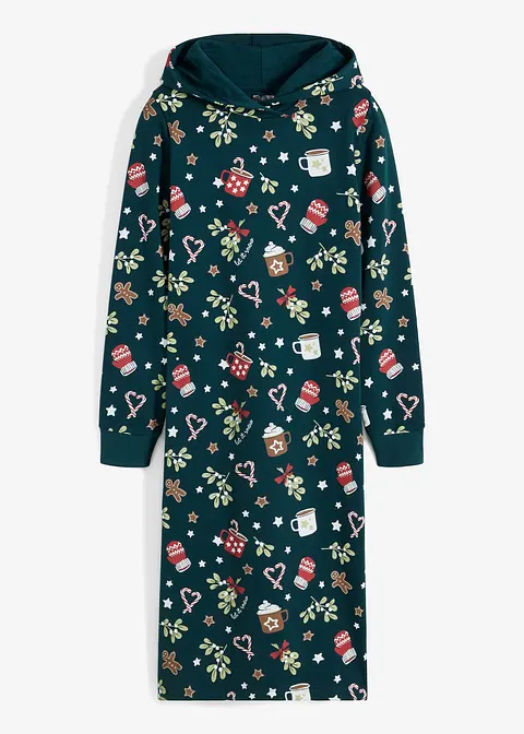 Sweatkleid aus Baumwoll-Mix in grün von vorne - bonprix Sweatkleid aus Baumwoll-Mix in grün von vorne - bonprix