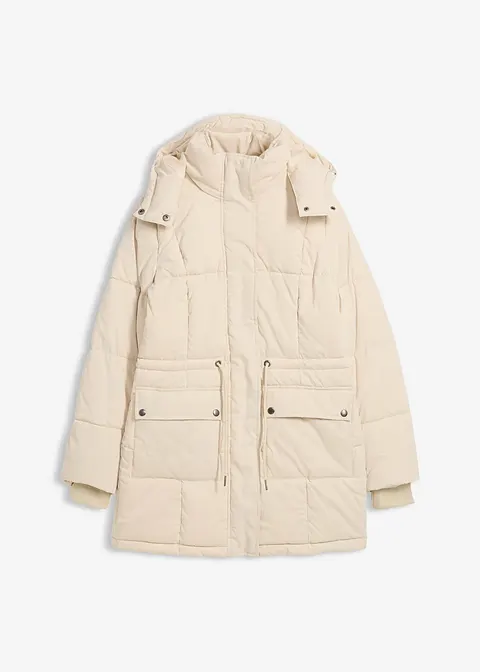 Winterjacke mit verstellbarem Taillenbündchen in beige von vorne - bonprix Winterjacke mit verstellbarem Taillenbündchen in beige von vorne - bonprix