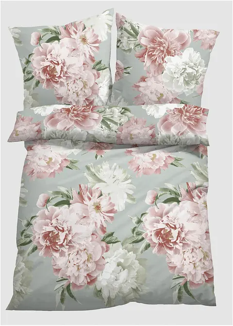Bettwäsche mit Blumen in weiß von vorne - bonprix Bettwäsche mit Blumen in weiß von vorne - bonprix