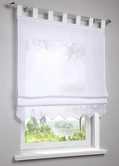 Raffrollo mit Häkelkante - bonprix Raffrollo mit Häkelkante - bonprix