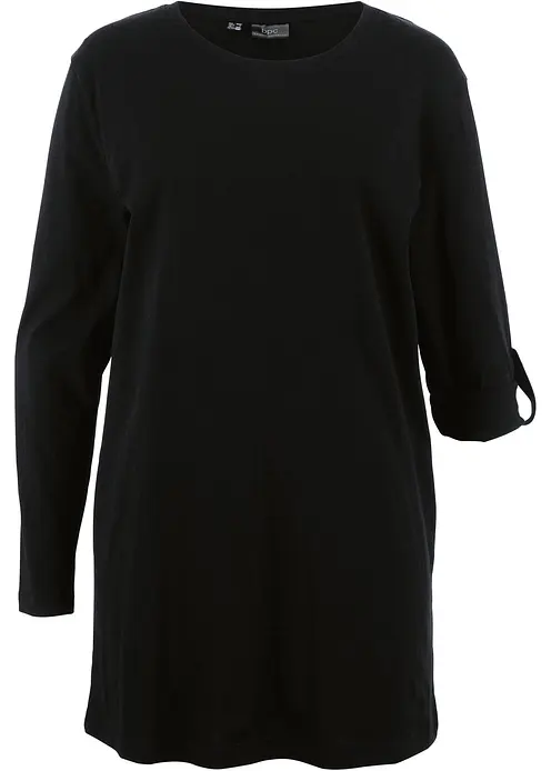 Longshirt aus reiner Baumwolle in schwarz von vorne - bonprix Longshirt aus reiner Baumwolle in schwarz von vorne - bonprix