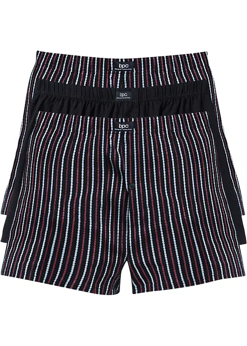 Lockere Jersey Boxershorts aus Baumwolle (3er Pack) in schwarz - bonprix Lockere Jersey Boxershorts aus Baumwolle (3er Pack) in schwarz - bonprix