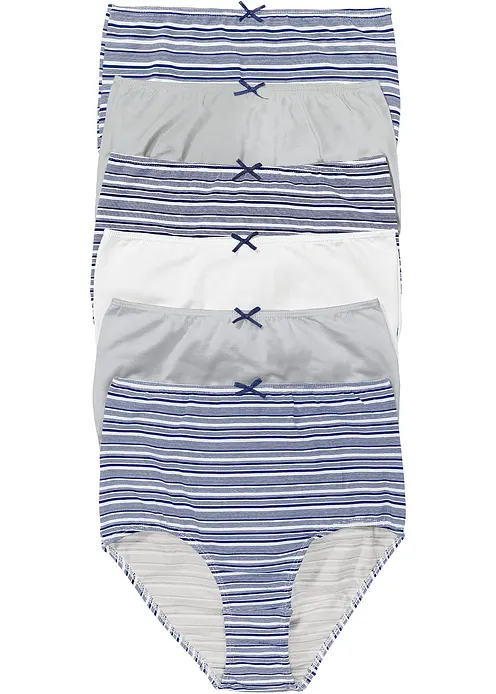 Highwaist Slip (6er Pack) in blau von vorne - bonprix Highwaist Slip (6er Pack) in blau von vorne - bonprix