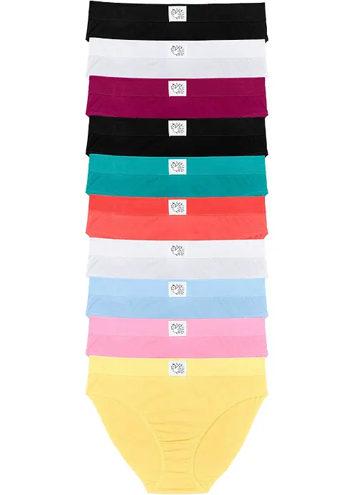 Slip (10er Pack) in rosa von vorne - bonprix Slip (10er Pack) in rosa von vorne - bonprix