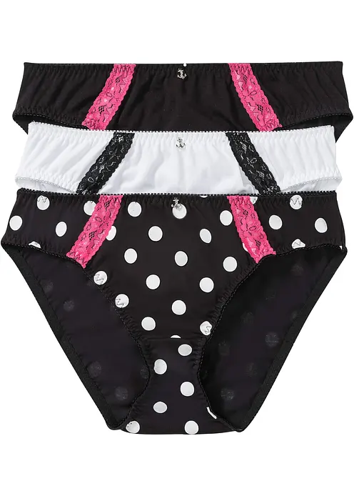 Slip Bio-Baumwolle (3er Pack) in schwarz - bonprix Slip Bio-Baumwolle (3er Pack) in schwarz - bonprix