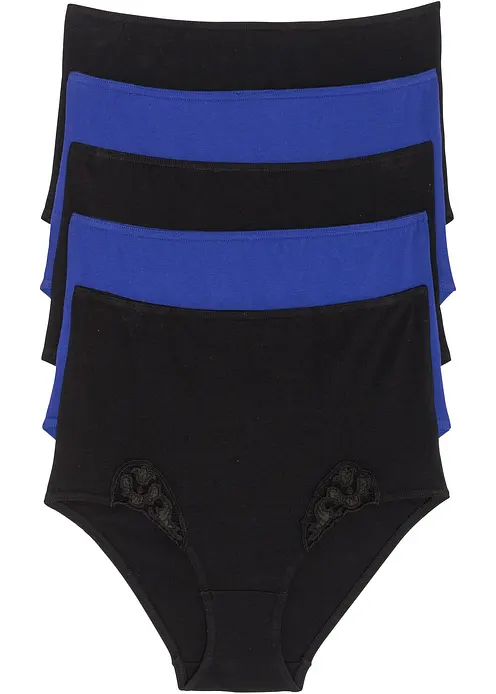 Highwaist Slip (5er Pack) in blau von vorne - bonprix Highwaist Slip (5er Pack) in blau von vorne - bonprix