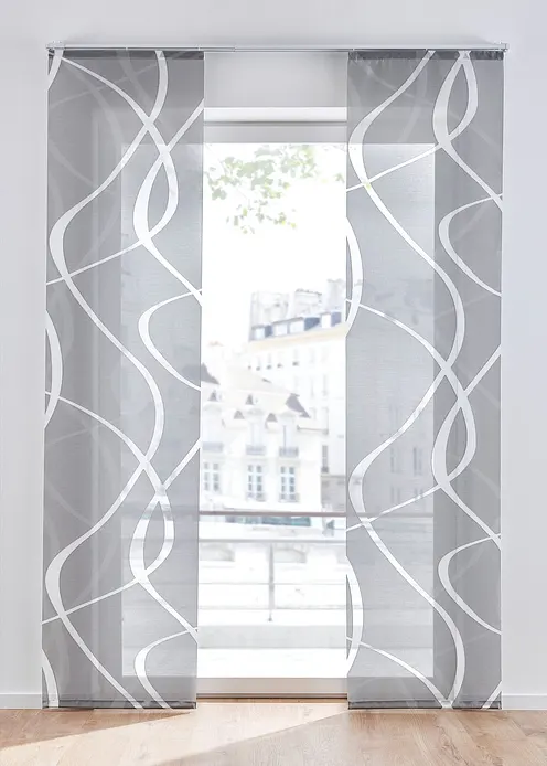Schiebegardine mit Wellen (1er Pack) in silber - bonprix Schiebegardine mit Wellen (1er Pack) in silber - bonprix