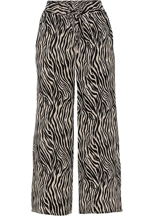 Culotte aus fließender Viskose in schwarz von vorne - bonprix Culotte aus fließender Viskose in schwarz von vorne - bonprix