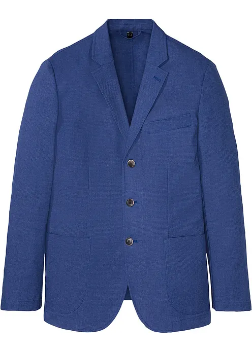 Sakko aus elastischem Baumwoll-Mix, Regular Fit in blau von vorne - bonprix Sakko aus elastischem Baumwoll-Mix, Regular Fit in blau von vorne - bonprix