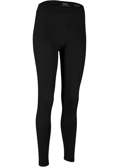 Thermo Sport-Leggings, knöchelfrei in schwarz von vorne - bonprix Thermo Sport-Leggings, knöchelfrei in schwarz von vorne - bonprix