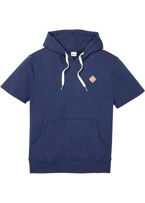 Hoodie, Kurzarm in blau von vorne - bonprix Hoodie, Kurzarm in blau von vorne - bonprix