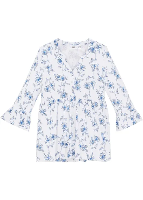 Long-Tunika aus Viskose-Mix in weiß von vorne - bonprix Long-Tunika aus Viskose-Mix in weiß von vorne - bonprix