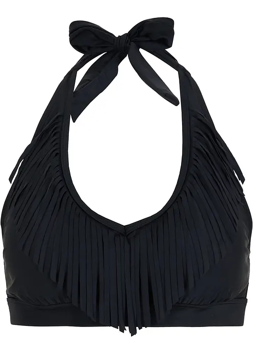 Bustier Bikini Oberteil in schwarz von vorne - bonprix Bustier Bikini Oberteil in schwarz von vorne - bonprix