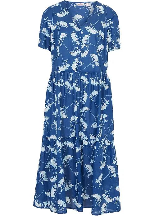 Tunika-Kleid aus sommerlich leichter Qualität in blau von vorne - bonprix Tunika-Kleid aus sommerlich leichter Qualität in blau von vorne - bonprix