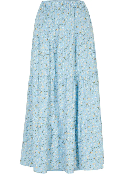 Maxirock mit Volants in blau von vorne - bonprix Maxirock mit Volants in blau von vorne - bonprix