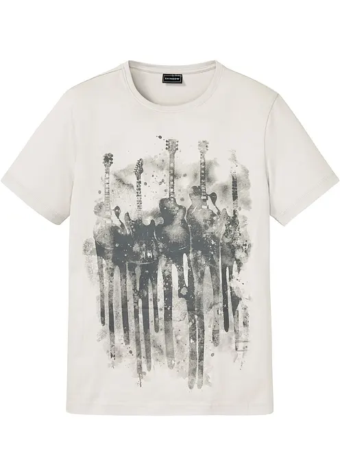 T-Shirt aus reiner Bio-Baumwolle in grau von vorne - bonprix T-Shirt aus reiner Bio-Baumwolle in grau von vorne - bonprix