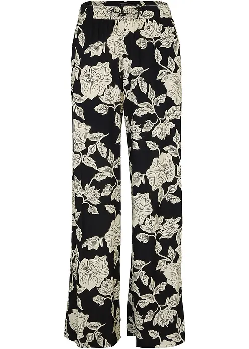 Palazzo-Hose aus fließender Viskose in schwarz von vorne - bonprix Palazzo-Hose aus fließender Viskose in schwarz von vorne - bonprix