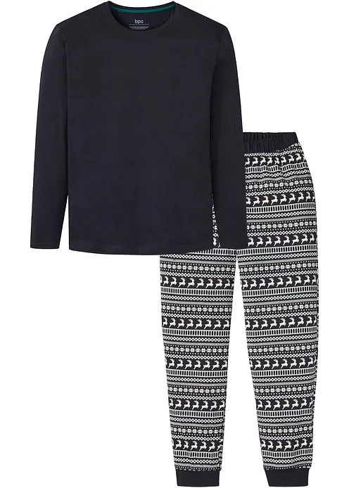 Pyjama in blau von vorne - bonprix Pyjama in blau von vorne - bonprix