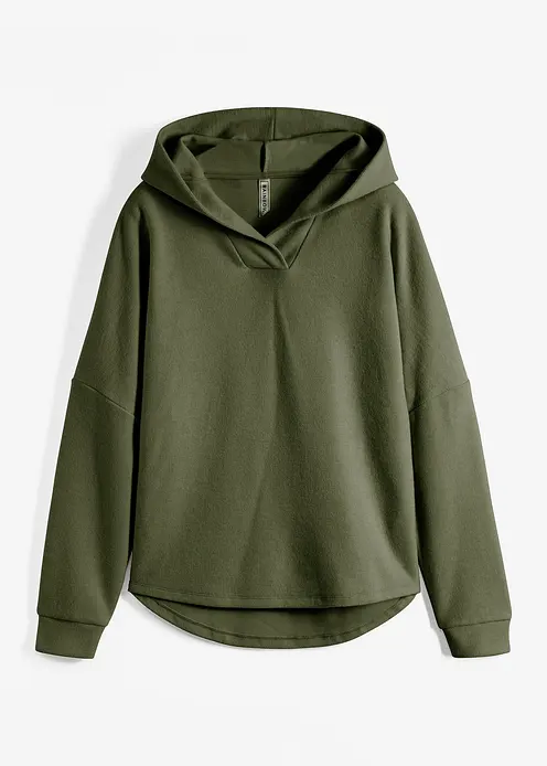 Hoodie in Regular Fit in grün von vorne - bonprix Hoodie in Regular Fit in grün von vorne - bonprix