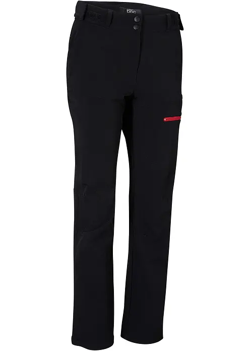 Stretch-Softshell-Hose mit Taschen, wasserabweisend in schwarz von vorne - bonprix Stretch-Softshell-Hose mit Taschen, wasserabweisend in schwarz von vorne - bonprix