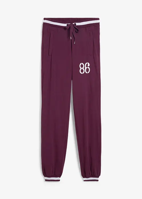 Sweathose aus elastischem Baumwoll-Mix in lila von vorne - bonprix Sweathose aus elastischem Baumwoll-Mix in lila von vorne - bonprix