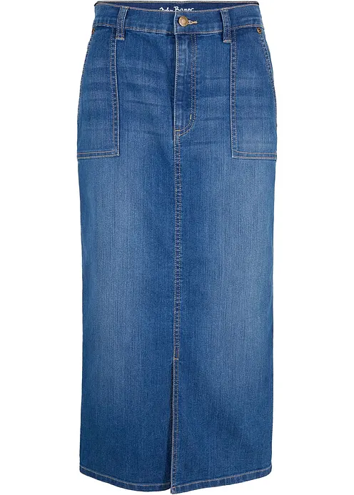 Jeansrock mit Schlitz in blau von vorne - bonprix Jeansrock mit Schlitz in blau von vorne - bonprix