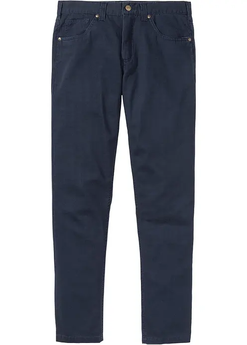 Regular Fit Twillhose aus reiner Baumwolle, Straight in blau von vorne - bonprix Regular Fit Twillhose aus reiner Baumwolle, Straight in blau von vorne - bonprix