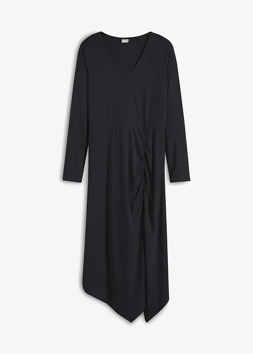 Midikleid in schwarz von vorne - BODYFLIRT Midikleid in schwarz von vorne - BODYFLIRT