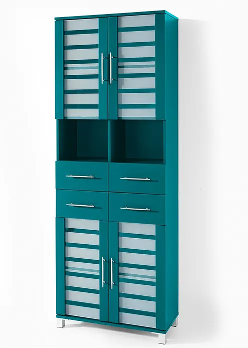Badezimmer Hochschrank breit in petrol von vorne - bonprix Badezimmer Hochschrank breit in petrol von vorne - bonprix