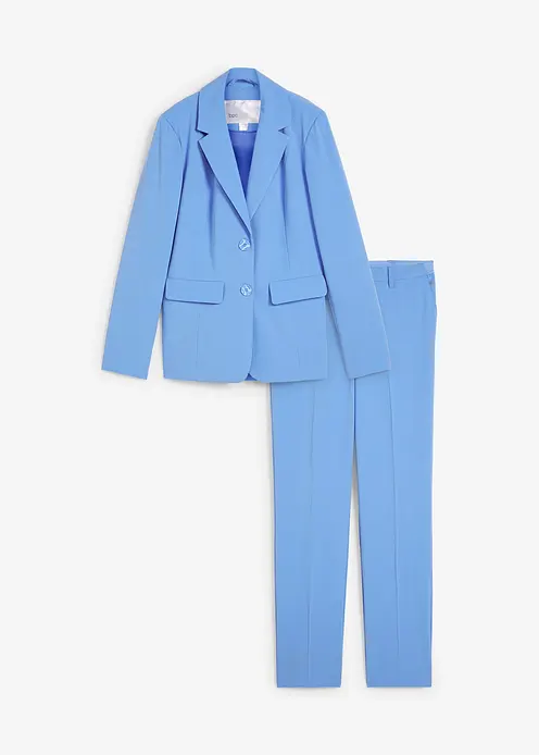 Hosenanzug 2-tlg in blau von vorne - bonprix Hosenanzug 2-tlg in blau von vorne - bonprix