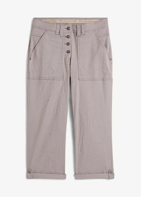Stretch-Hose mit Crash-Effekt in grau von vorne - bonprix Stretch-Hose mit Crash-Effekt in grau von vorne - bonprix