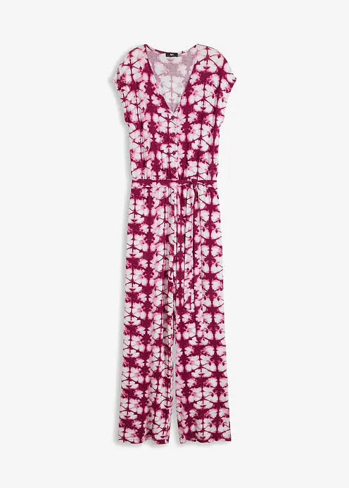 Jersey-Jumpsuit aus fließender Viskose in lila von vorne - bonprix Jersey-Jumpsuit aus fließender Viskose in lila von vorne - bonprix