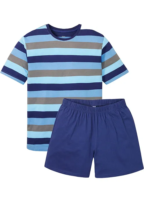 Shorty (2-tlg. Set) in blau von vorne - bonprix Shorty (2-tlg. Set) in blau von vorne - bonprix