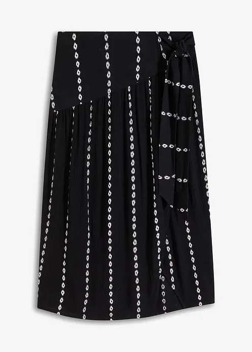 Wickelrock in schwarz von vorne - bonprix Wickelrock in schwarz von vorne - bonprix