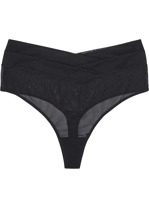Highwaist String in schwarz von vorne - bonprix Highwaist String in schwarz von vorne - bonprix
