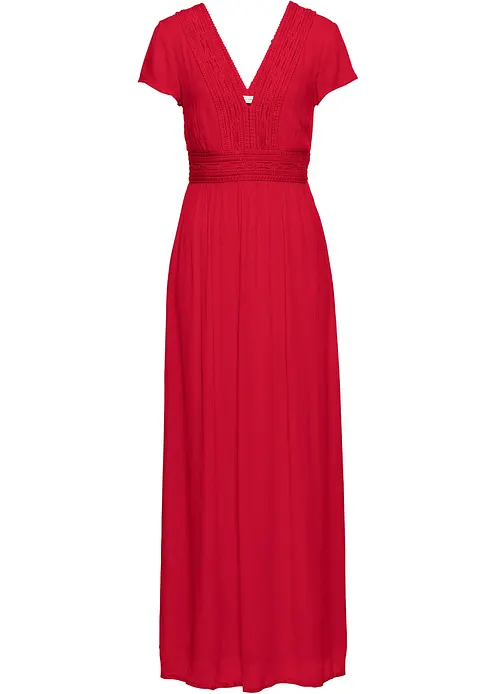 Maxikleid aus fließender Viskose in rot von vorne - bonprix Maxikleid aus fließender Viskose in rot von vorne - bonprix