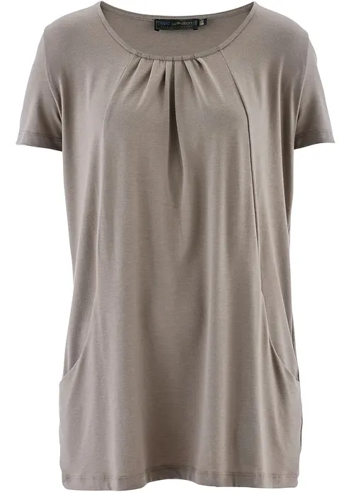 Longshirt mit Viskose in braun von vorne - bonprix Longshirt mit Viskose in braun von vorne - bonprix