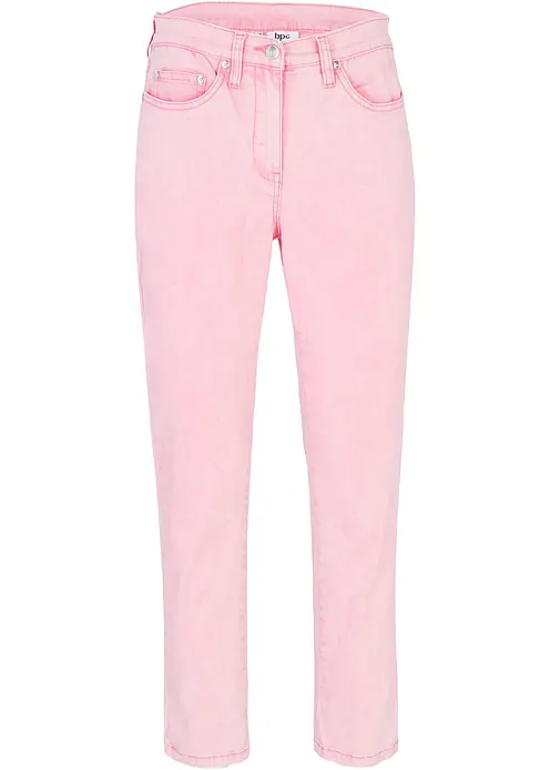 Verkürzte Twill-Hose im Used-Look in rosa von vorne - bonprix Verkürzte Twill-Hose im Used-Look in rosa von vorne - bonprix