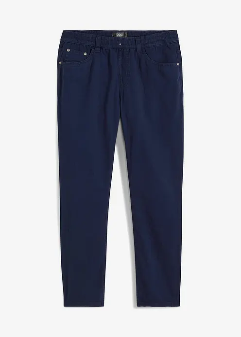 Regular Fit Schlupfhose aus reiner Baumwolle, Straight in blau von vorne - bonprix Regular Fit Schlupfhose aus reiner Baumwolle, Straight in blau von vorne - bonprix