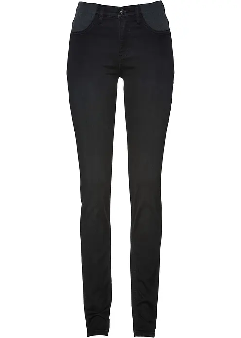 Jeans mit Bequembund in schwarz von vorne - bonprix Jeans mit Bequembund in schwarz von vorne - bonprix