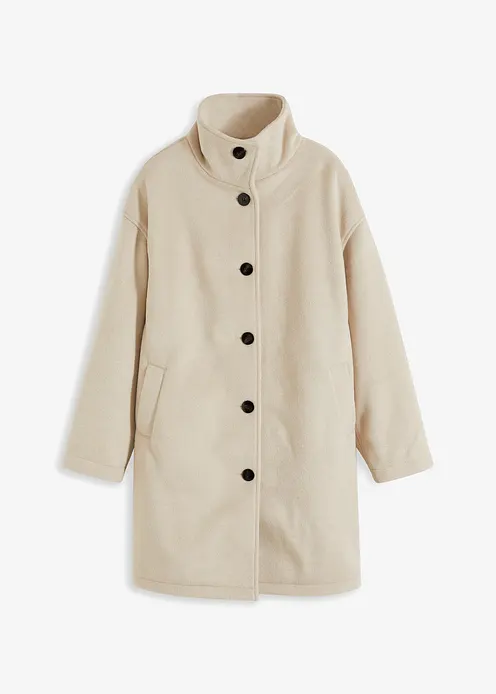 Kurzmantel in Wolloptik in grau von vorne - bonprix Kurzmantel in Wolloptik in grau von vorne - bonprix