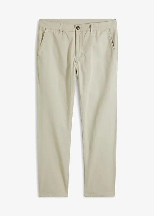 Relaxed Fit Stretch-Chinohose mit Bio Baumwolle, Straight in grau von vorne - bonprix Relaxed Fit Stretch-Chinohose mit Bio Baumwolle, Straight in grau von vorne - bonprix