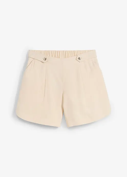 Bermuda mit Knöpfen in beige von vorne - bonprix Bermuda mit Knöpfen in beige von vorne - bonprix