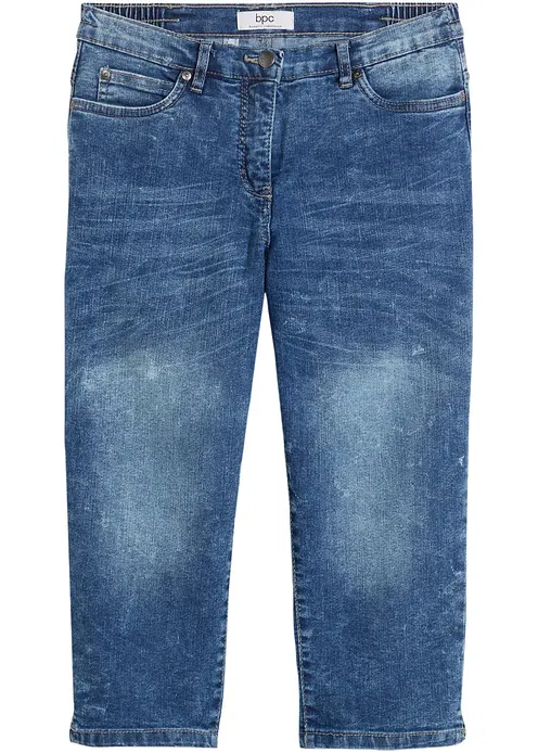 Straight Jeans, Mid Waist, Stretch in blau von vorne - bonprix Straight Jeans, Mid Waist, Stretch in blau von vorne - bonprix